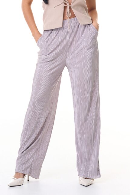 Pantalon Gris Plizado Colección Européa